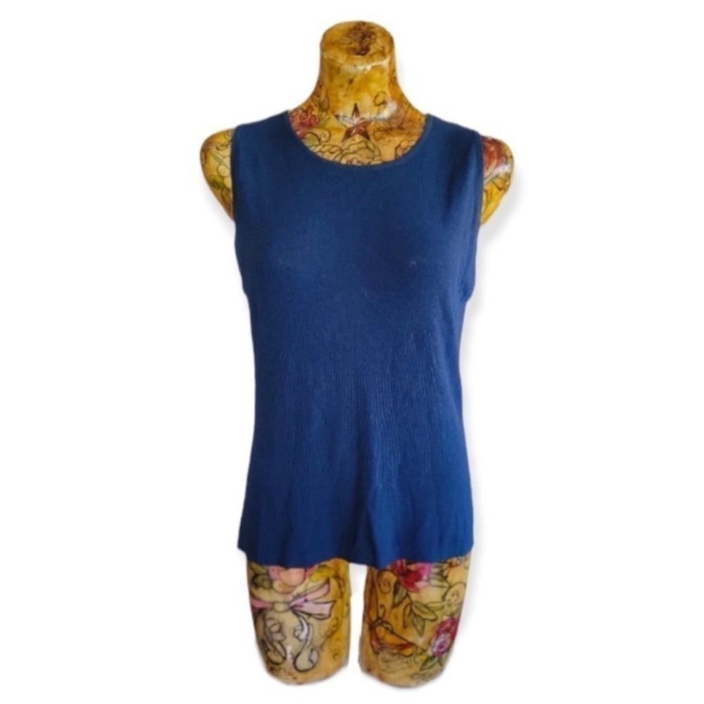 Barney’s New York tank top sleeveless LARGE navy blue